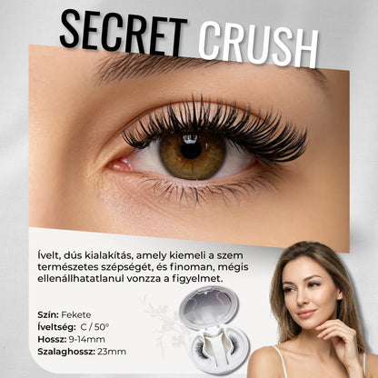 LumiLash™ Intense Secret Crush mágneses műszempilla stílus, ívelt és dús fekete szempilla természetes hatással, applikátorral és elegáns tároló tokban