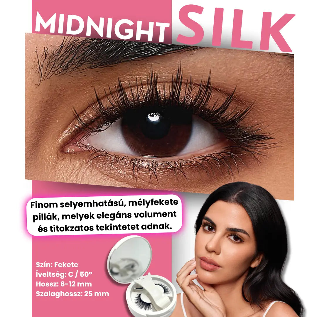 Ayori LumiLash™ Midnight Silk – extra dús, természetes hatású mágneses szempilla.
