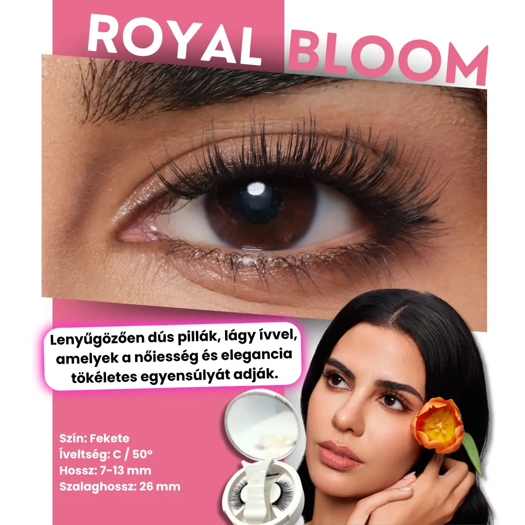 Ayori LumiLash™ Royal Bloom  – elegáns, hosszú mágneses szempilla különleges alkalmakra.