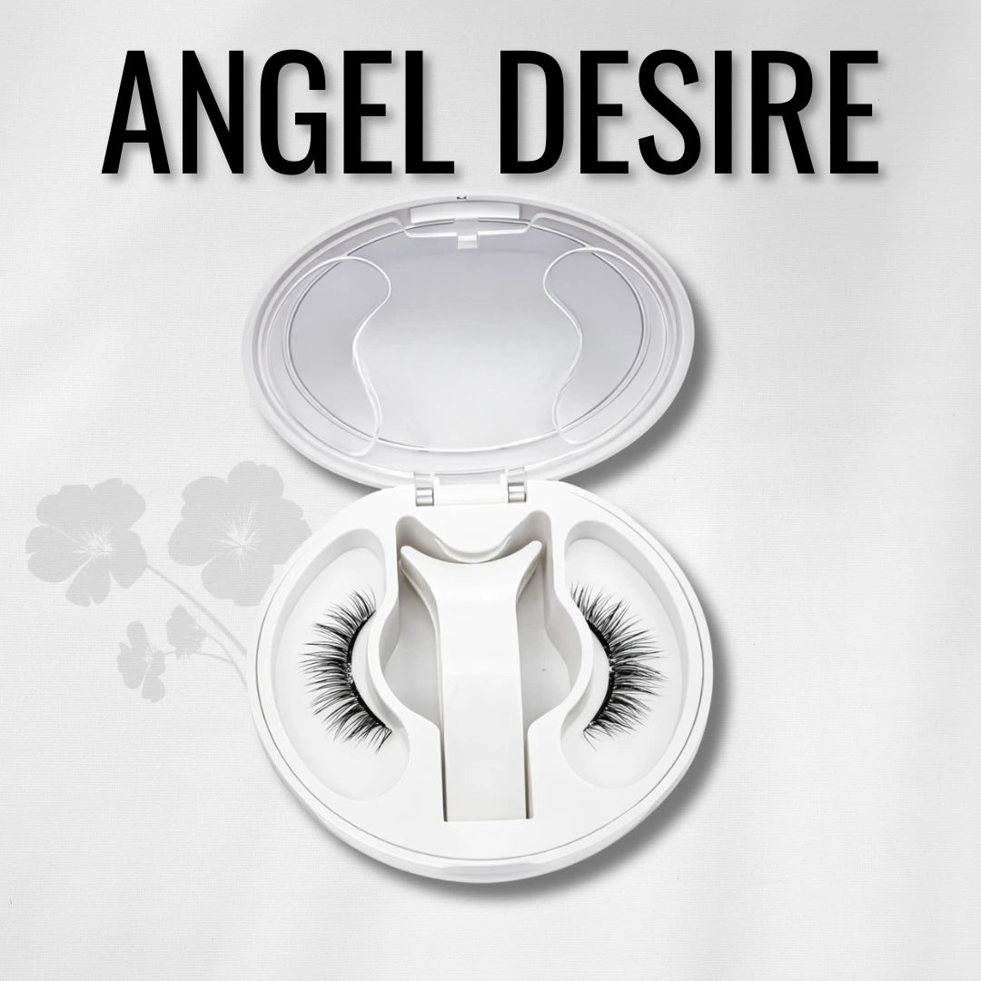 LumiLash™ Intense Angel Desire mágneses szempilla stílus közelről, sűrű és elegáns ívelt pillák természetes hatással