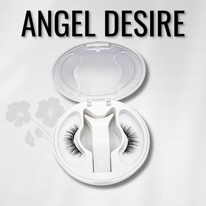 LumiLash™ Intense Angel Desire mágneses szempilla stílus közelről, sűrű és elegáns ívelt pillák természetes hatással