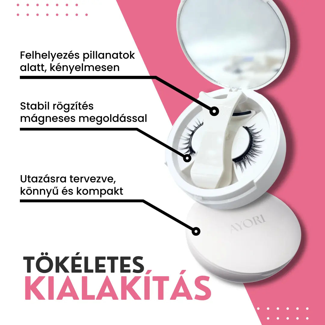 Ayori LumiLash™ kényelmes kialakítású mágneses szempilla – tökéletes illeszkedés percek alatt.