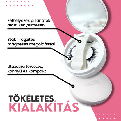 Ayori LumiLash™ kényelmes kialakítású mágneses szempilla – tökéletes illeszkedés percek alatt.